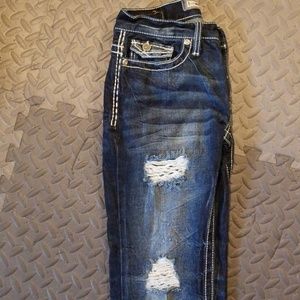 Mens buckle jeans